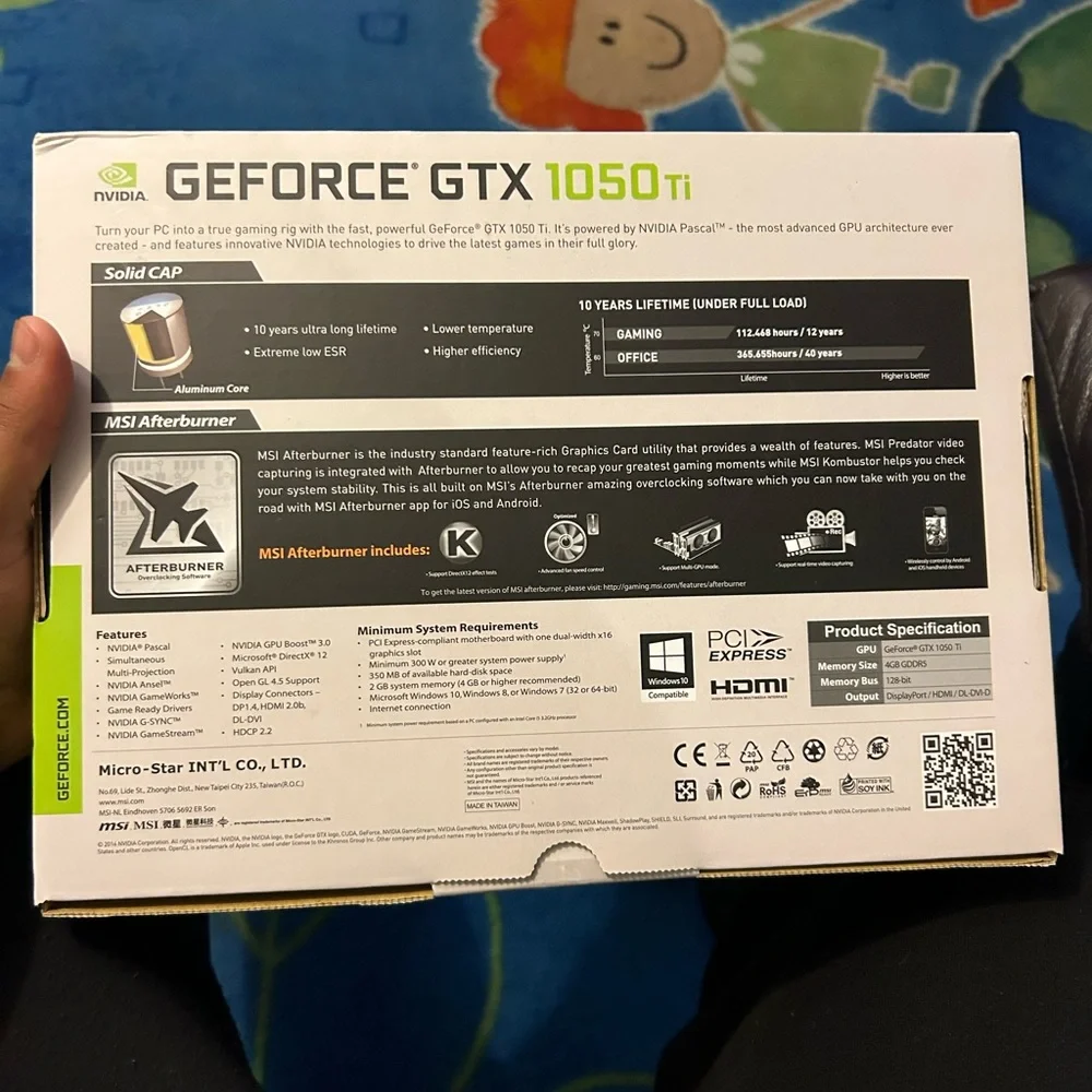 I’m selling my 1050 gpu with dual fans used only for 2 months